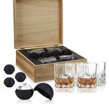 Liquor Glass and Ice Sphere Box Set - Signature Glassware Engraving