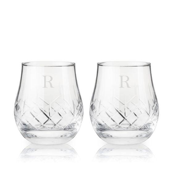 Personalized Admiral Heavyweight Bourbon Glasses - Signature Glassware Engraving