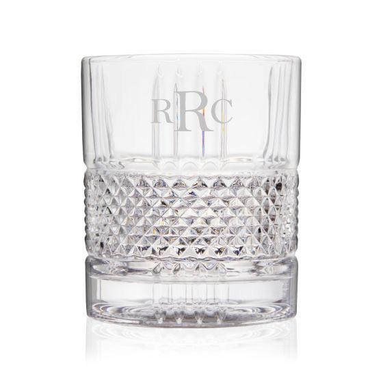 Revolve Rocks Glass Set of 1 - Signature Glassware Engraving